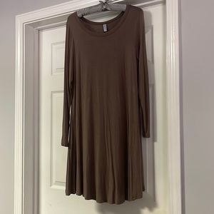 Long sleeve Dearcase light weight dress . Dress up with a hat, scarf and boots.